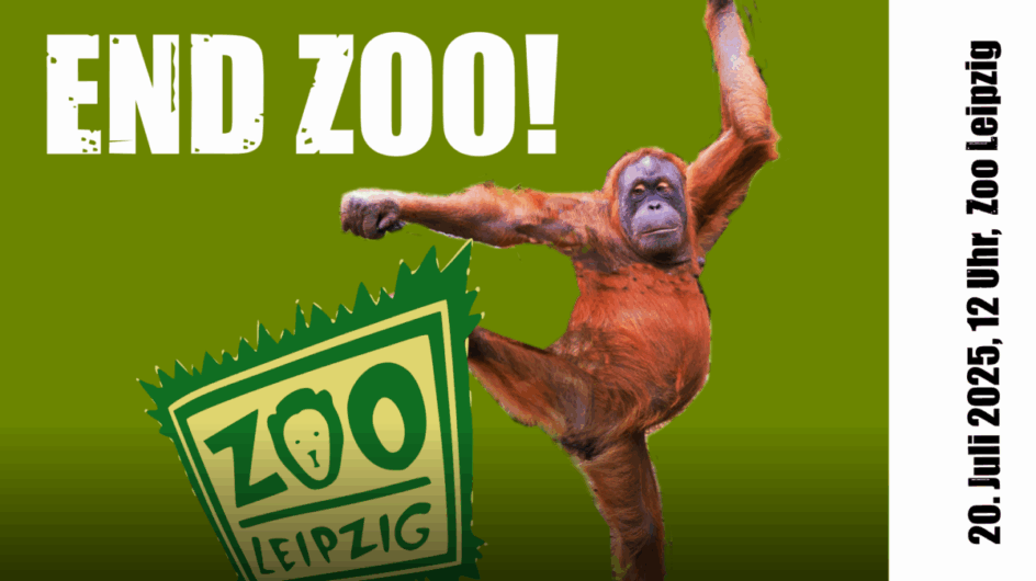 Kundgebung gegen den Zoo Leipzig